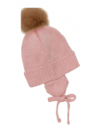 Huttelihut - Bonnet Wool Knit Alpaca Pompom - Kootud m&uuml;tsid - 0-1M