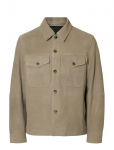 Selected - Slhthom Suede Overshirt Noos - Nahk - XL