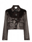 Malina - Seressa Faux Pony Hair Boxy Jacket - Kunstkarusnahk - 42