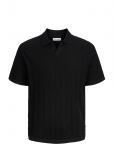 Jack & Jones - Jjebradley Knit Split Neck Ss Sn - L&uuml;hikeste varrukatega kootud polos&auml;rgid - XXL
