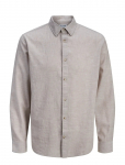 Jack & Jones - Jjesummer Linen Blend Shirt L/S Sn - Vabaaja s&auml;rgid - XXL