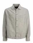 Jack & Jones - Jprblamatt Linen Blend L/S Overshirt Sn - Pealiss&auml;rgid - XXL