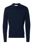 Selected - Slhtorino Ls Knit Open Stitch Polo - Pikkade varrukatega kootud polos&auml;rgid - M