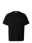 Selected - Slhreg-Ripley Ss Emb Tee Ex - L&uuml;hikeste varrukatega - M