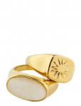 Pilgrim - Prism Rings 2-In-1 Set, Gold-Plated - S&otilde;rmused - ONE SIZE