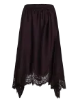 Stella Nova - Asymetric Lace Trimmed Skirt - P&otilde;lveni ja midiseelikud - 36