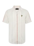 Lyle & Scott - Short Sleeve Zig Zag Stripe Shirt - Vabaaja s&auml;rgid - M