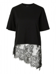 Pieces - Pcmave Ss Lace T-Shirt Jrs Dm - L&uuml;hikeste varrukatega - XS