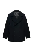 Superdry - Merchant Wool Blend Pea Coat - Villased mantlid - XXL