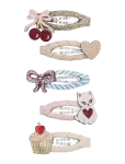 Mimi & Lula - 5 Clic Clacs - Mini Kittybow - Juukseklambrid - ONE SIZE