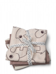 Done By Deer - Burp Cloth 3-Pack Gots Deer Friends Powder - Musliinlapid - ONE SIZE