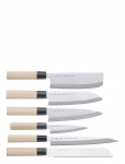 Satake - Knife Set In Balsa Box. Six Knives In Balsa Box. (Svk001, Svk002, Svk003, Svk006, Svk009 And Svk011) - Noakomplektid - 38X 35.3X 3.7
