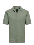 ONLY & SONS - Onscaiden Ss Solid Resort Linen Noos - L&uuml;hikeste varrukatega - S
