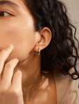 Pilgrim - Zion Recycled Organic Shaped Medium Hoops - R&otilde;ngad - ONE SIZE