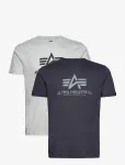 Alpha Industries - Basic T-Shirt Bl 2 Pack - L&uuml;hikeste varrukatega - S