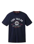 Tom Tailor - Logo Tee - L&uuml;hikeste varrukatega - M