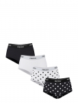 Pieces - Pclogo Lady 4 Pack Aop/Solid Noos Bc - Alusp&uuml;ksid - XL