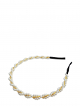 Pipol's Bazaar - Sofie Headband Gold & Pearl - Juuksekummid - ONE SIZE
