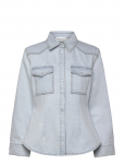 Malina - Anthea Fitted Waist Denim Shirt - Teksas&auml;rgid - 42