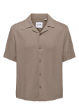 ONLY & SONS - Onskari Resort Ss Shirt Visc Lin 0075 Cs - L&uuml;hikeste varrukatega s&auml;rgid - S