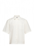 Weekday - Boxy Short-Sleeved Cotton Shirt - L&uuml;hikeste varrukatega s&auml;rgid - S
