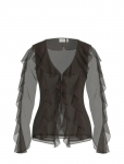 Vila - Vifalia L/S Frill Kimono Top/Ka - Pikkade varrukatega - 44