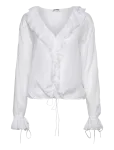 Weekday - Long Sleeve Frill Top - Pikkade varrukatega - XS