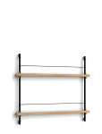 MOEBE - Box Set, Magazine Shelving Ms.65.1, Oak Shelves, Stainless Steel Legs (Fsc Mix Credit) - Riiulid - H:65CM
