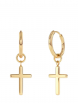 Edblad - Spirit Cross Hoops Gold - Rippuvad k&otilde;rvar&otilde;ngad - ONE SIZE