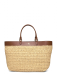 Lauren Ralph Lauren - Leather-Trim Straw Large Kyla Tote Bag - Kandekotid - ONE SIZE