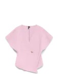 Vero Moda - Vmsmilla Sonja Ss V-Neck Top Exp - L&uuml;hikeste varrukatega - M