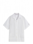 Tommy Hilfiger - Linen Mesh Structure Shirt - L&uuml;hikeste varrukatega s&auml;rgid - XXL