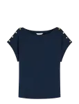 Tommy Hilfiger - Gold Btn Cap-Slv Boat-Nk Tee - L&uuml;hikeste varrukatega - XS
