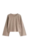 Lindex - Jersey Top With Wide Sleeves - Pikkade varrukatega - L