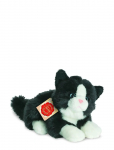 Teddy Hermann - Lying Cat Black-White 20 Cm - Pehmed loomad - ONE SIZE