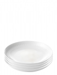 Aida - Relief - Suppe Tallerken Porcel&aelig;n White 4 Stk 22 Cm Gave&aelig;ske - Supitaldrikud - &Oslash; 22 CM