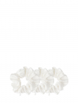 Cloud & Glow - Silk Scrunchies 4 Cm White - Juuksekummid - ONE SIZE
