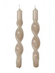 Broste Copenhagen - Twist Taper Candle - Sammask&uuml;&uuml;nlad - H:23CM