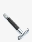 Parker - 74R - Graphite - Satin Chrome Textured Heavy Weight Butterfly Open Safety Razor - Hair Removal - ONE SIZE