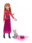 Frost - Disney Frozen Anna Fashion Doll & Wolf Cub Figure With 4 Nurturing Accessories Inspired By Movie - Nukud - ONE SIZE