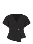 Vero Moda - Vmsonja Ss V-Neck Top Wvn Exp - L&uuml;hikeste varrukatega - XS