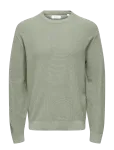 ONLY & SONS - Onstony Rlx 12 Ls Waffle Crew Knit Noos - &Uuml;mara kaelusega - S