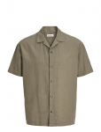 Jack & Jones - Jjesummer Linen Blend Resort Shirt Ss Sn - Vabaaja s&auml;rgid - XXL
