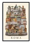 Martin Schwartz - Rome Standard Poster - Linnad ja kaardid - 50X 70CM