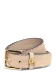 Lauren Ralph Lauren - Logo-Keeper Suede Belt - Taljev&ouml;&ouml;d - XS