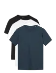 Knowledge Cotton Apparel - 3-Pack T-Shirt - L&uuml;hikeste varrukatega - XL