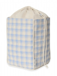 Garbo&Friends - Plaid Sky Blue Storage Basket Medium - Hoiukorvid - 24X35