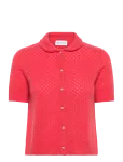 Davida Cashmere - Mesh Knitted Short Sleeve Cardigan - Kardiganid - M