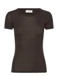 Rosemunde - Rwsara Cashmere Blend Capsleeve T-Shirt - L&uuml;hikeste varrukatega - XL