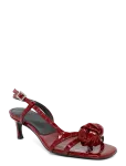 ROTATE - Mid Heel Knot Patent Croc Strappy Sandal - Kontsaga sandaalid - 36